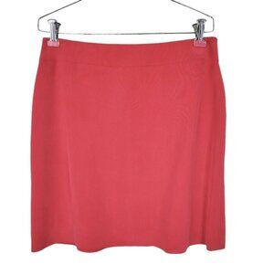 Hugo Buscati Silk Mini Skirt Size 8 Back Zip Lined Salmon